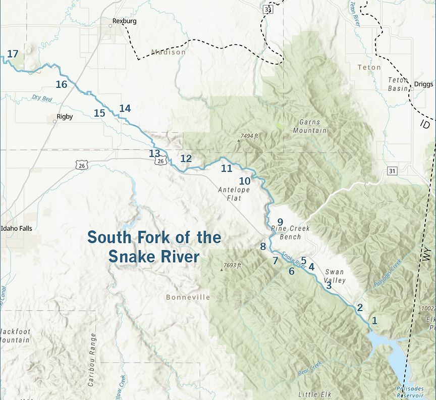 Map of Snake River